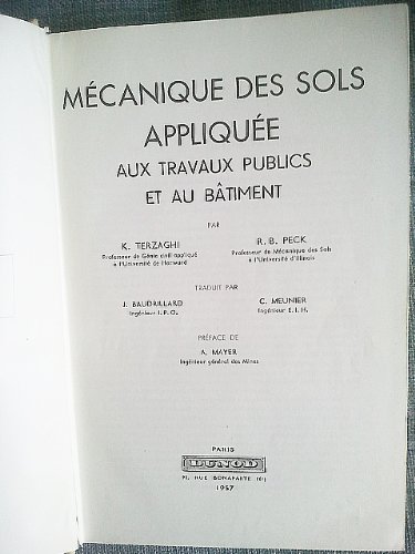 Mécanique des sols appliquée aux travaux publics et au bâtiment : ESoils mechanics in engineering practicee, par K. Terzaghi,... R. B. Peck,... Traduit par J. Jean Baudrillard,... C. Claude Meunier gratuit Mécanique des sols appliquée aux travaux publics et au bâtiment : ESoils mechanics in engineering practicee, par K. Terzaghi,... R. B. Peck,... Traduit par J. Jean Baudrillard,... C. Claude Meunier gratuit