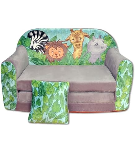 DREAMADE Canapé pour Enfants, Mini Fauteuil Enfants avec Pieds, Coussin