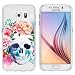 Produktbild Samsung Galaxy S6 Hülle von licaso® aus TPU schützt Dein S6 5,1" Schutz-Hülle Skull Aquarell transparent klare Schutzhülle Tasche Silikon Style (Samsung Galaxy S6 Skull Aquarell)