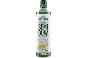 Olio di Semi d'Uva Spremuto a Freddo - Benvolio 1938 750ml - Olio di Vinaccioli 100% Italiano, Alimentare Ricco di Vitamina E, per Massaggio Idratante Grapeseed Oil