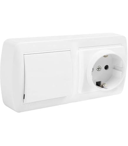 Prise Schuko Avec Borne Enfichable, Double Prise Encastrée, 2 Prises Encastrées Avec Cadre Pc