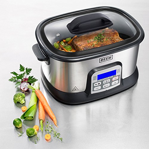 BEEM Gastrolon Sous-Vide plus 16in1 – professioneller Niedertemperaturgarer Vakuumgarer Vakuum Garer Multikocher Slow Cooker Schongarer – 7 Liter Behälter – 1500 Watt – inkl. 112-seitigem Kochbuch - 5