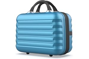 NUMADA - Neceser Viaje Grande Rígido ABS Upfly (31x31x17cm) de 11L de Capacidad con Goma Elástica Trasera para Adaptarlo a la Maleta y Asa para Transporte | Azul Eléctrico