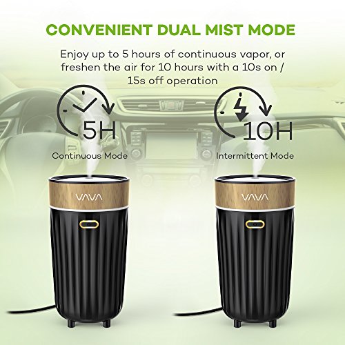 Aroma Diffuser VAVA Auto Luftbefeuchter 60ml Tragbarer Duftzerstäuber für den Auto-Getränkehalter USB-Kabel, 2 Nebeleinstellungen, Auto-Aus, PP & BPA-Frei - 3