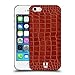 Price comparison product image Head Case Designs Maroon Crocodile Skin Pattern Soft Gel Case for Apple iPhone 5 / 5s / SE
