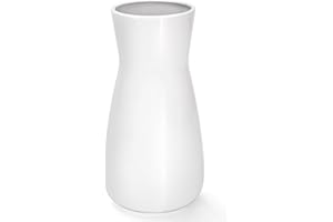 GUKJOB Keramik Vase Weiß Dekorative Vasen für Pampasgras Deko, Blumenvase Keramik Vasen für Blumen, Modern Kleine Vase für Home Wohnzimmer Esstisch Bauernhaus Büro Dekor