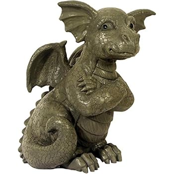 Kremers Schatzkiste Figurine Dragon Gargouille - Tire La Langue - Résine Peinte à La Main - 30 Cm