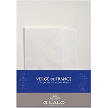 Enveloppen Voor Uitnodigingen G.Lalo 22716L Enveloppen Vergé De France, DL Formaat 11 X 22 Cm, Ivoor, 25 Stuks, Voor Uitnodigingen En Correspondentie Vergé De France Enveloppen