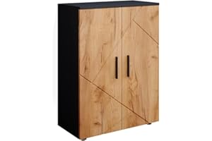 Vicco Armario Mediano Irma, Antracita/Roble Dorado, 60 x 81 cm