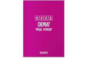 Herlitz Zeszyt szkolny A5 w kratkę 60 kartek Przedmiotowy, Miękka okładka, Brulion Notatnik Szkicownik, Do pisania Kaligrafii Szkoła Studia Praca Ucznia, Uniwersalny, Chemia