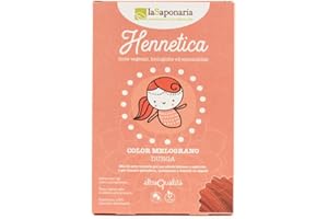LASAPONARIA La Saponaria | Hennetica Tinta Vegetale, Mix di erbe tintorie per un colore intenso e naturale, Effetto volumizzante, Vegano, Equosolidale, 100 gr (melograno, 100 g)