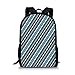 Produktbild gthytjhv Striped,Navy Retro Style Diagonal Stripes Pattern Modern Design Home Decorations Image,White Grey Navy Boy Girl School Backpack Mens Womens Sports Bag