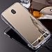 Produktbild Spiegel Hülle für Samsung Galaxy J3 2017 (EU Version) Gold, Misstars Plating TPU Weiche Silikon Rückseite Kratzfest Schutzhülle Ultradünn Handyhülle Luxus Kristall Case Cover für Samsung Galaxy J3 2017 SM-J330F