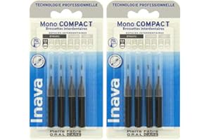Inava Mono Compact Brossette Interdentaire Etroit Noir 0,6 mm lot de 2 x 4 = 8