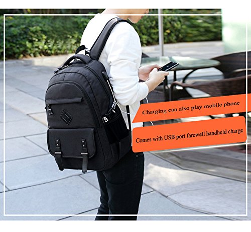 Herren Damen schlank Laptop Rucksack 15 6 Zoll Business Rucksack leichte wasserdicht Schulter Notebook Rucksack mit USB-Port  20L  marineblau 