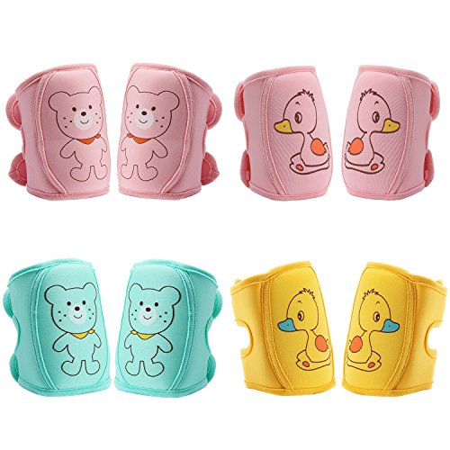 Preisvergleich Produktbild biubee 4 Paar Baby Knieschoner – verstellbar kriechen Sicherheit Displayschutzfolie für Baby und Kleinkinder
