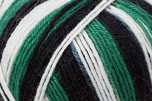 Regia 9801269-05390 Handstrickgarn, Wolle, schwarz/weiß/grün, 16 x 9 x 9 cm - 2