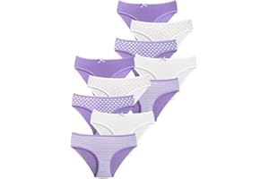 ALYA UNDERWEAR Majtki dziewczęce, figi bawełniane dziecięce, miękkie i wygodne majtki dziewczęce, opakowanie 10 sztuk