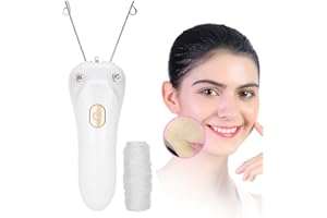 TMISHION Depiladora Facial Mujer, Depiladora de Hilo Eléctrica, Depiladora de Belleza para Mujeres, Depiladora de Hilo Facial Depiladora Carga USB Hilo de Algodón Depiladora Eliminar Faciales(Oro)