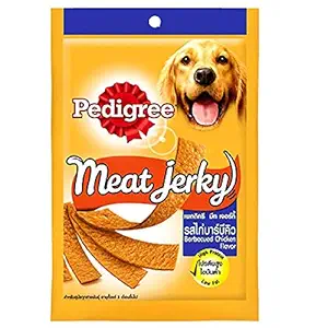 DOGSTAR Meat Jerky Adult Dog Treat, Barbecued Chicken, 80g Pack ( Pack of 2)