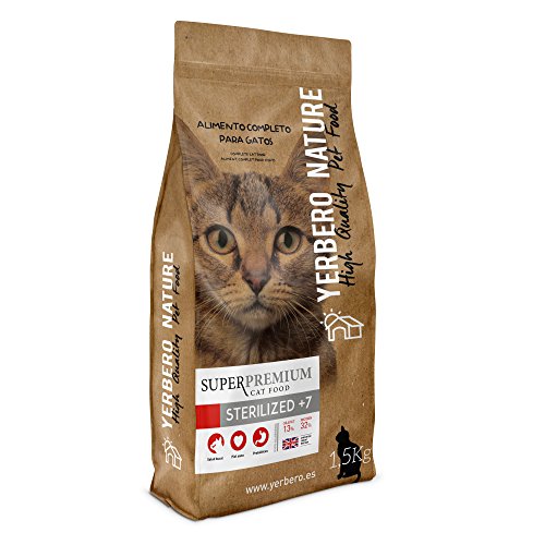 Yerbero NATURE STERILIZED+7 pienso superpremium para gatos 1.5 kg