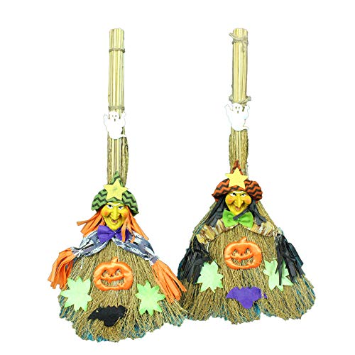 DDG EDMMS 1pc Escoba de Bruja de Halloween decoración de la Paja...