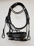 mexikanische trense wb  nilo Trense Hanna, Trensenzaum schwarz mit Strass-Stirnband inkl. Zügel (Full/Warmblut)