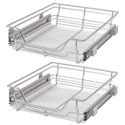vidaXL 2x Panier Treillis Métallique 500 mm Argenté Panier de Rangement