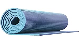 ILGRUPPONE Tappetino Yoga Fitness Ginnastica Tappeto Palestra Antiscivolo Arrotolabile 61 x 173 Cm Pilates Workout - Azzurro