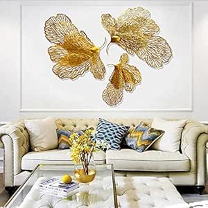 Zove™ Metal Wall Art Iron Wall Hanging Set of 3 Peacock Design Home