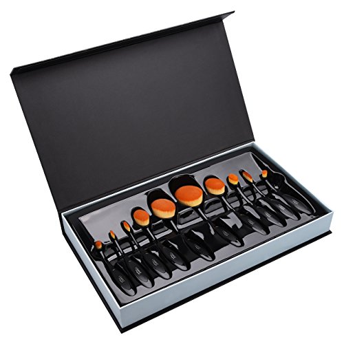 Make Up Brushes, LiSmile Makeup Brush Set Professional 10 Pieces Toothbrush Shape Makeup Brush Powder Foundation Brushes Soft Oval Cosmetic Tools