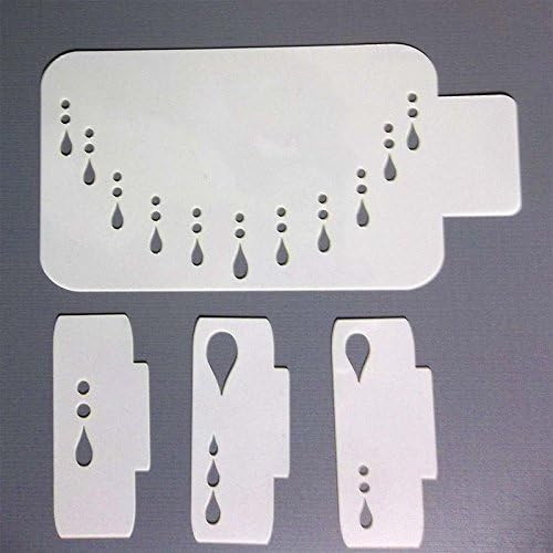 Droplet Swags STENCIL 4 SET royal icing guide or airbrush stencil