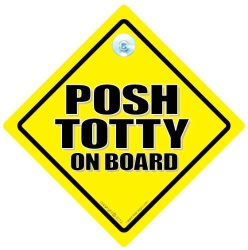 ELEGANTE Totty Placa Coche, Baby on Board , elegante Totty A BORDO, Pegatina De Parachoques, pegatina, Broma Placa Coche, GRACIOSO Placa Coche,Adhesivo Coche