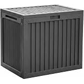 Porsima 161001-012 130LT Kilitli Organizer Kapaklı Bah&ccedil;e Balkon Kiler Sandığı &Ccedil;ok Ama&ccedil;lı Depolama Sandığı Gri