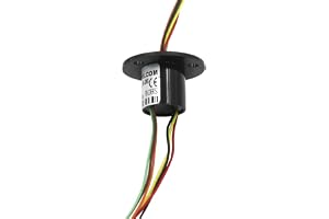 WayinTop Mini kapsułka elektryczny pierścień ślizgowy 12.5mm 250 RPM 250VDC / VAC 6/12 przewody OBWÓD x2A do monitora Robotic (6 przewodów kołnierzowych)