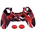 Produktbild 1 Stück Silikon Fall Deckung + 2PC Rocker Deckel Für Playstation PS4 Controller (red)
