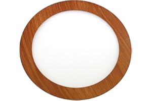 Jandei - Downlight led 18W=140W luz Blanca Fría 6000K redondo empotrar acabado madera, 1440 lúmenes para salón, cocina, tienda, negocio, oficina (1 UNIDAD)