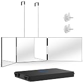 OLIBUY Own with 3-way mirror for haircut, three-layer mirror for razor and make-up, two nails with adjustable height