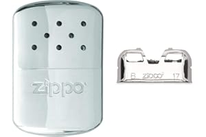 Zippo Handwärmer 60001658 Hand Warmer High Polish Chrome 12 Hours Briquet Unisexe & 50825003 Brûleur de Rechange