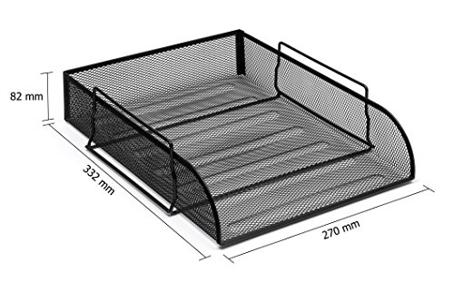 Osco LTSSP-BLK Briefablage aus Drahtgeflecht im Hochformat, schwarz - 4