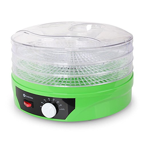 Klarstein Sunfruit Dörrautomat Dehydrator Früchtetrockner Dörrgerät Obsttrockner Dörrapparat (260W, 3 Etagen, Temperatur stufenlos regelbar) grün - 5