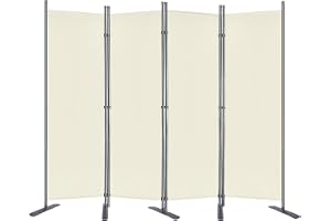 LZQ Paravent 4 delar 225 x 180 cm tyg rumsavdelare skiljevägg vikbar balkong insynsskydd ställvägg för inomhus, utomhus, träd