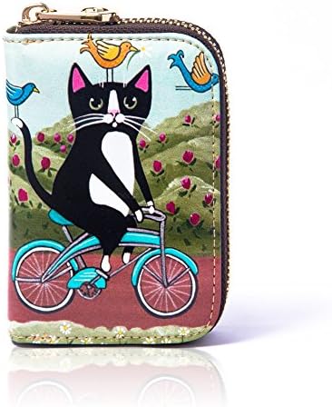 Credit Card Wallet-ChaMeiEe Leather Designer Credit Card Holder for Women Carton Printing Credit Card Case Wallet Protector (002)