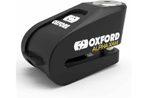 New Motorbike Disc Lock OXFORD Alpha XA14 Motorcycle Scooter anti-theft Ultimate Security Alarm Disc Lock (14mm Pin) LK278 - Yellow/Black