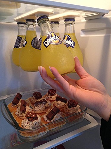 Magnetischer Bier Flaschenträger Für 6 Flaschen – Platz sparend und organisiert Flaschen zum Kühlschrank Dach und Gitter legt – Ein tolles Geschenk für jeden der gerne kaltes Bier trinkt. @Magenesis - 2