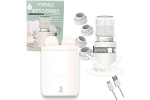 Hello Hippo - Chauffe-biberon Compact et Portable : USB-C Rechargeable, Anti-Fuite, Compatible avec Philips Avent, MAM, NUK | 4 Températures Réglables | Chauffage Rapide et Efficace