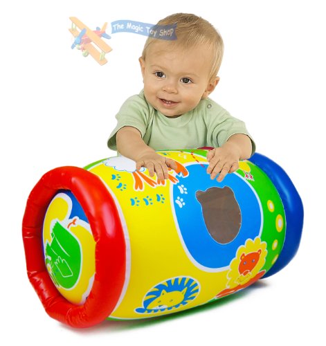 Inflatable Baby Roller Music Rattle Sound Crwaling Pushing Activity Toy