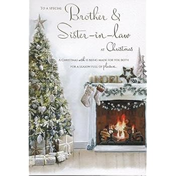 Christmas Card Icg4406 Brother And Sister In Law Tree And