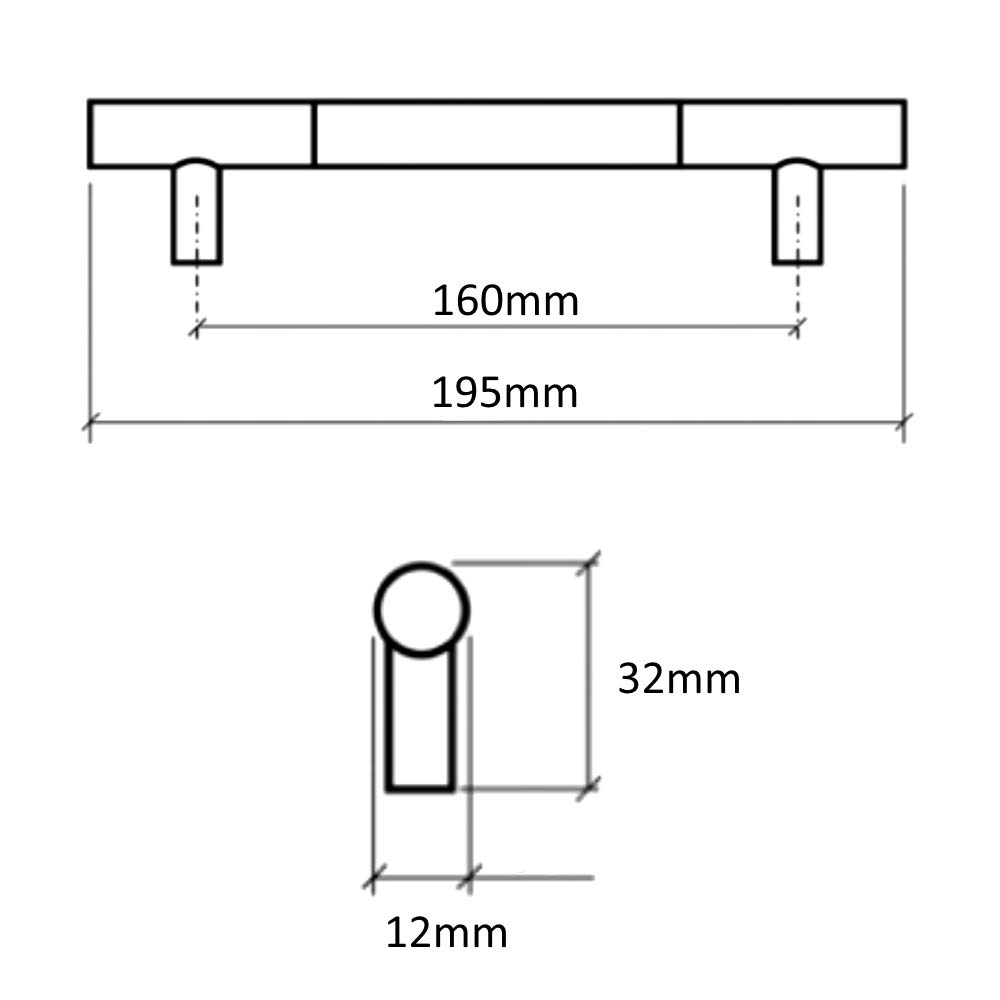 AERZETIX-4X-poigne-de-tiroir-Placard-Porte-Meuble-Armoire-Cagayan-chromArgent-Mat-160mm-C41499