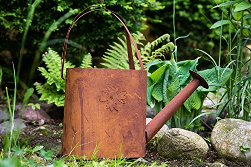 Dekokanne / Pflanzkanne Metall Rost, groß